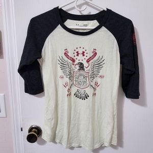 Womens Under Armour support our troops 3/4 sleeve